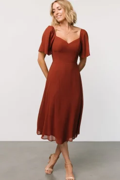 Colette Sweetheart Midi Dress | Cinnamon