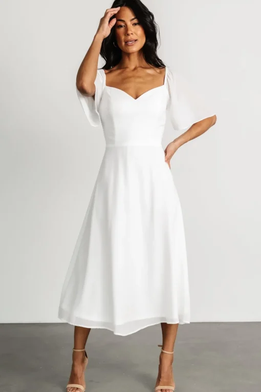 Colette Sweetheart Midi Dress | White