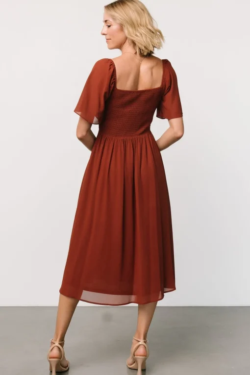 Colette Sweetheart Midi Dress | Cinnamon