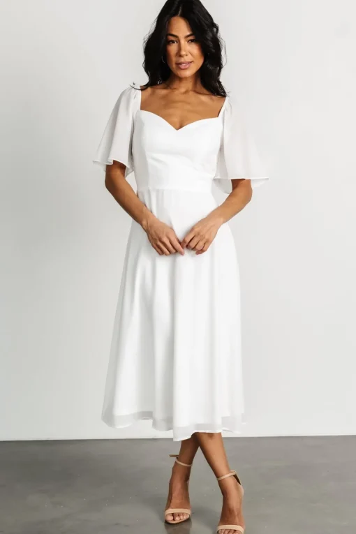 Colette Sweetheart Midi Dress | White