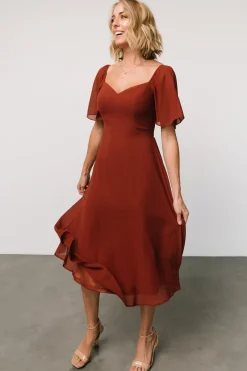 Colette Sweetheart Midi Dress | Cinnamon