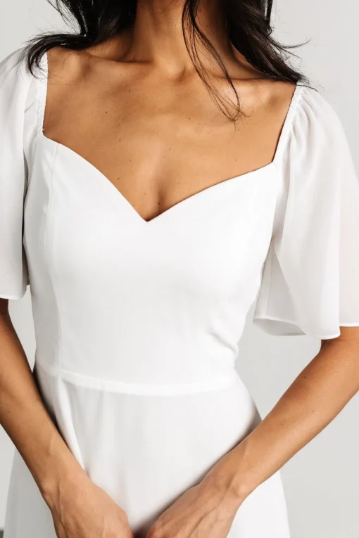 Colette Sweetheart Midi Dress | White