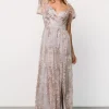 Corinne Shimmer Maxi Gown | Lavender