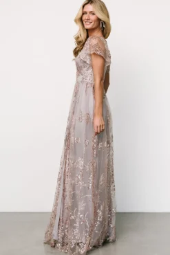 Corinne Shimmer Maxi Gown | Lavender