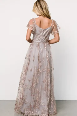 Corinne Shimmer Maxi Gown | Lavender