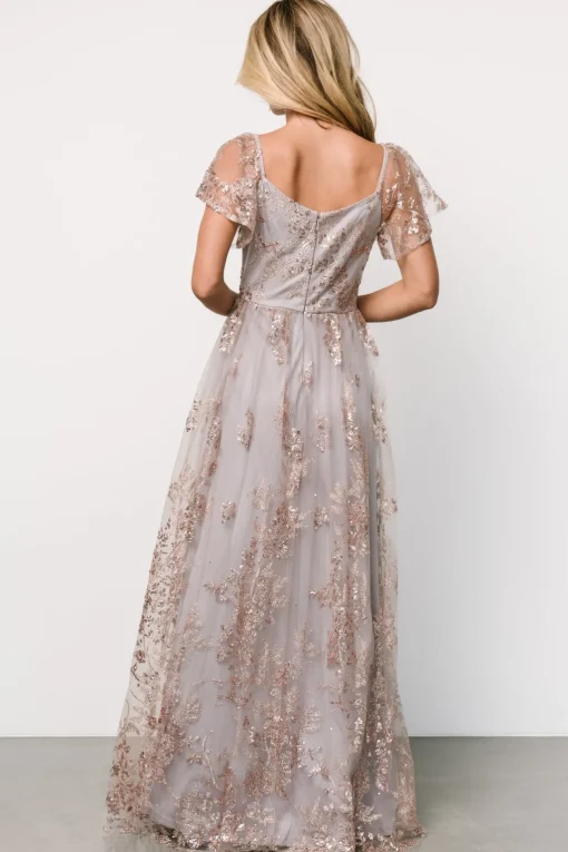 Corinne Shimmer Maxi Gown | Lavender