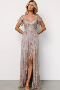 Corinne Shimmer Maxi Gown | Lavender