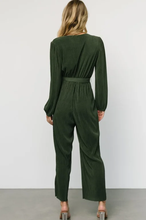 Croft Pleated Jumpsuit | Dark Olive
