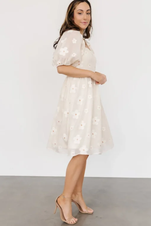 Daisy Short Dress | Vintage Cream Floral