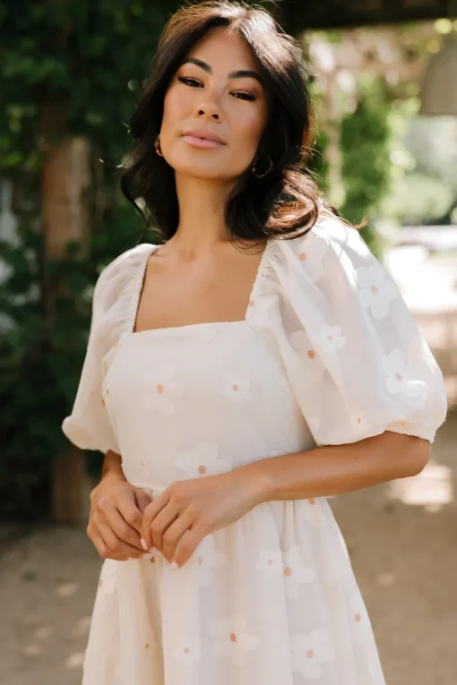 Daisy Short Dress | Vintage Cream Floral