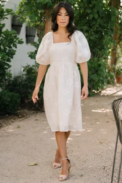 Daisy Short Dress | Vintage Cream Floral