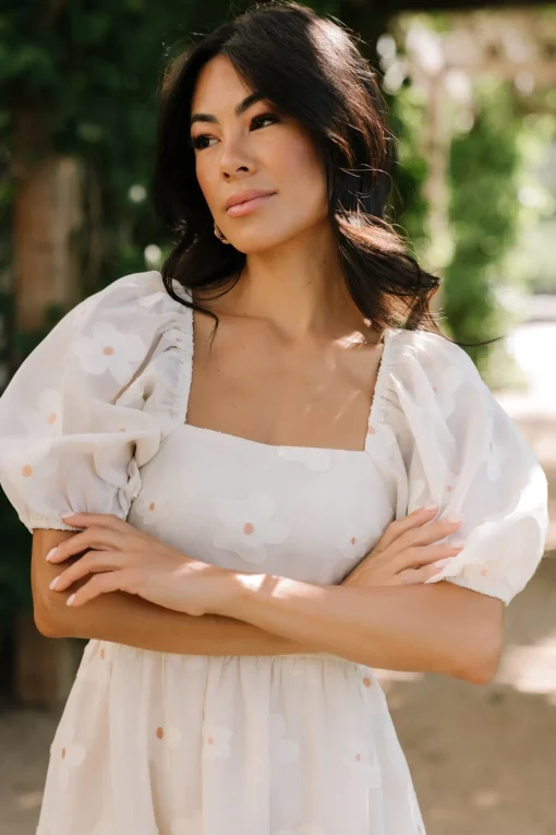 Daisy Short Dress | Vintage Cream Floral