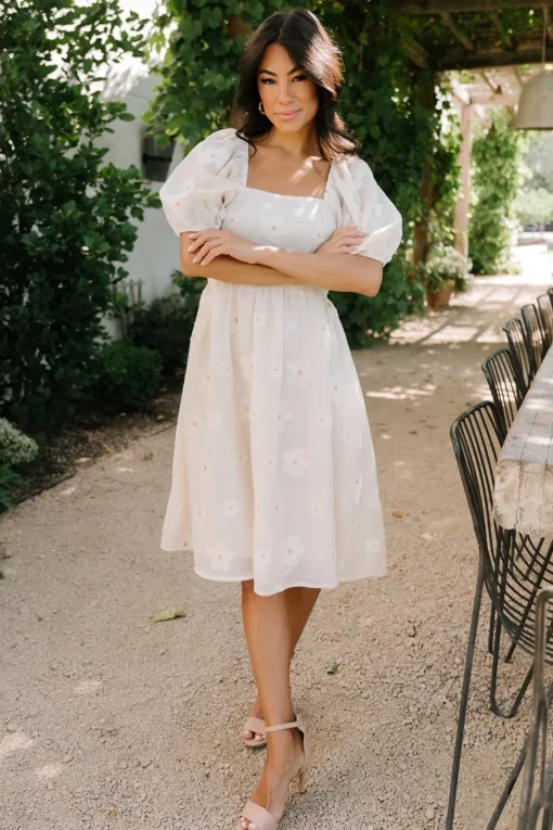 Daisy Short Dress | Vintage Cream Floral
