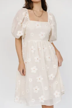 Daisy Short Dress | Vintage Cream Floral