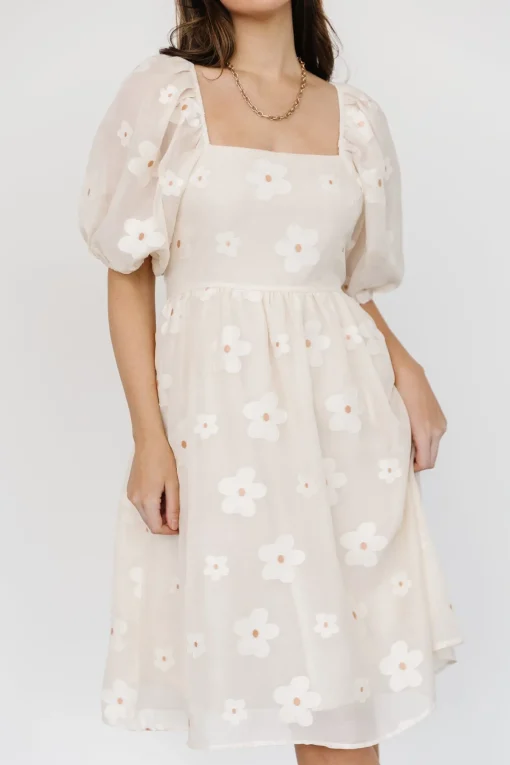 Daisy Short Dress | Vintage Cream Floral