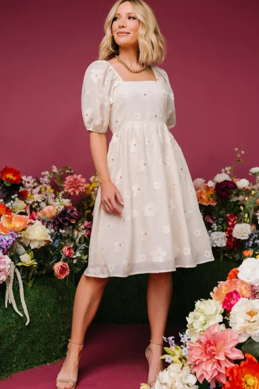 Daisy Short Dress | Vintage Cream Floral