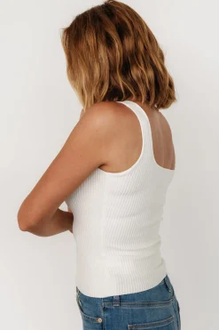 Dame Ribbed Tank Top | Ivory