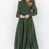 Daria Smocked Maxi Dress | Juniper Green