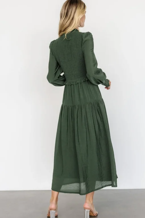 Daria Smocked Maxi Dress | Juniper Green