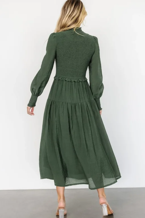 Daria Smocked Maxi Dress | Juniper Green