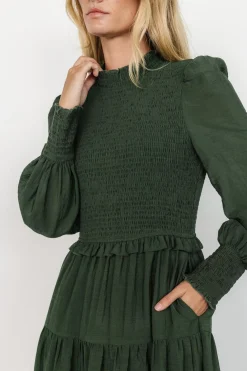 Daria Smocked Maxi Dress | Juniper Green