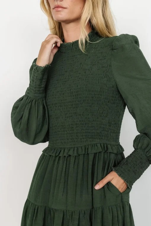 Daria Smocked Maxi Dress | Juniper Green