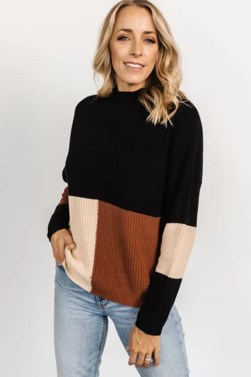 Dawson Knit Sweater | Black Multi