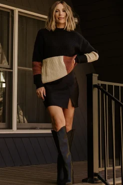 Dawson Knit Sweater | Black Multi