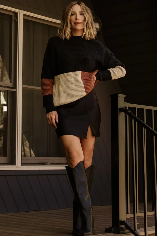 Dawson Knit Sweater | Black Multi