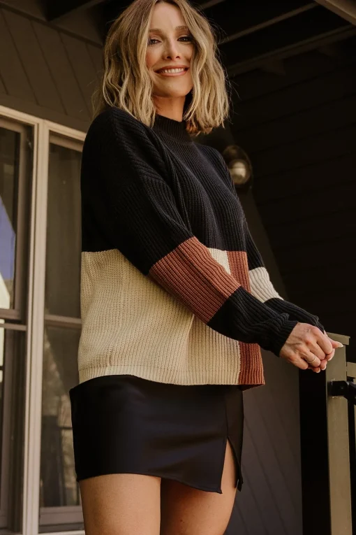 Dawson Knit Sweater | Black Multi