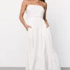 Delray Strapless Dress | Off White