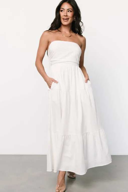 Delray Strapless Dress | Off White