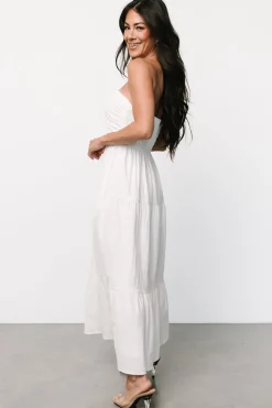 Delray Strapless Dress | Off White