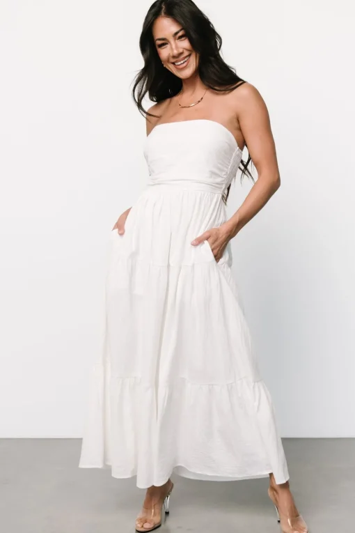 Delray Strapless Dress | Off White