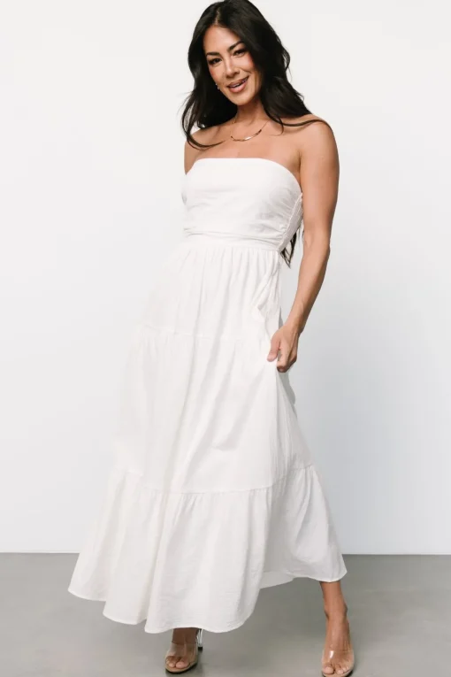 Delray Strapless Dress | Off White