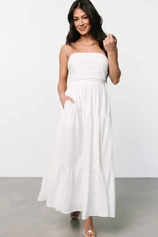 Delray Strapless Dress | Off White