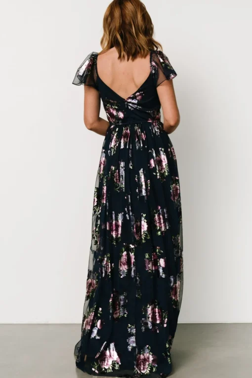 Devany Maxi Dress | Navy Multi