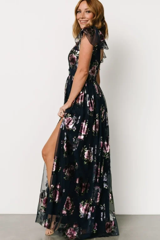 Devany Maxi Dress | Navy Multi
