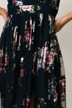 Devany Maxi Dress | Navy Multi