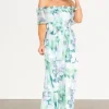 Elina Maxi Dress | Blue + Green Multi Floral