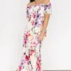 Elina Maxi Dress | Ivory + Pink Multi Floral