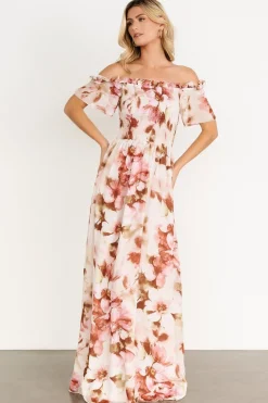 Elina Maxi Dress | Mauve Multi Floral
