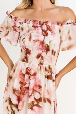 Elina Maxi Dress | Mauve Multi Floral