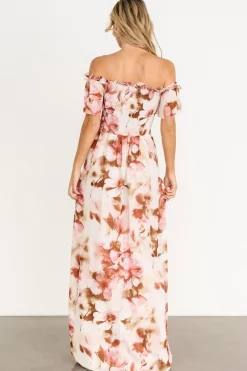 Elina Maxi Dress | Mauve Multi Floral