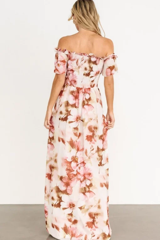 Elina Maxi Dress | Mauve Multi Floral