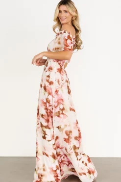 Elina Maxi Dress | Mauve Multi Floral