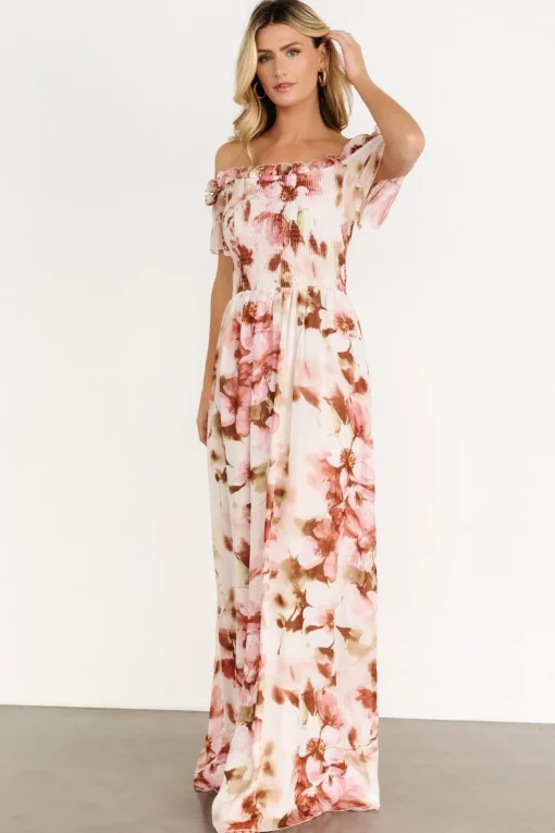 Elina Maxi Dress | Mauve Multi Floral