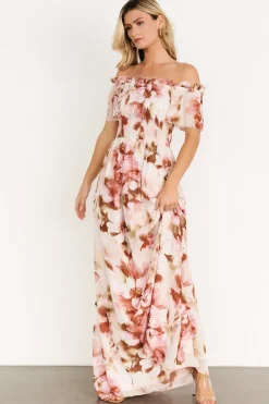 Elina Maxi Dress | Mauve Multi Floral