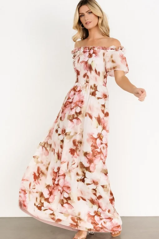 Elina Maxi Dress | Mauve Multi Floral