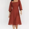 Elise Short Dress | Cinnamon